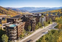 Stratos Brings Sky-High Luxury to Snowmass Village Exterior rendering of Stratos residences.