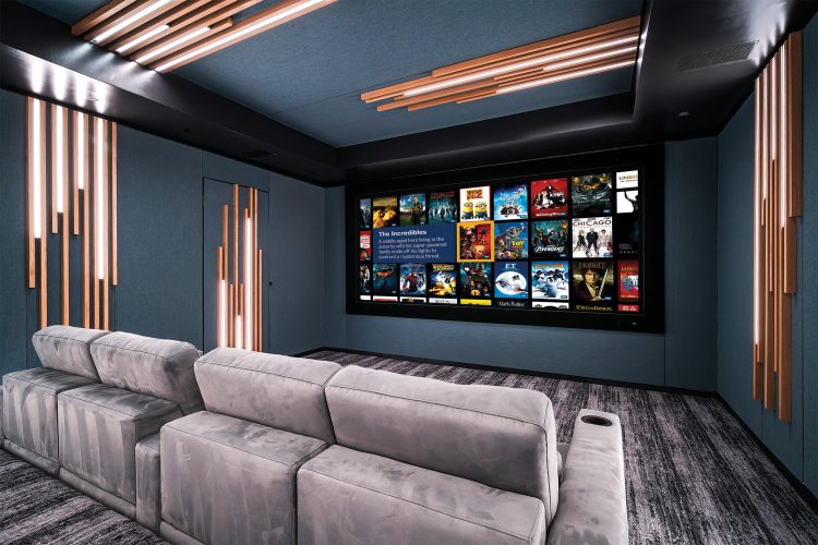 Entertainment system inside a home by QAV.