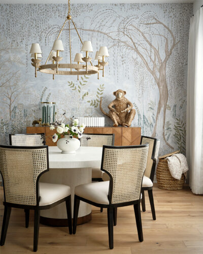 Dining room wallpaper by Julie Kay Design Studio.