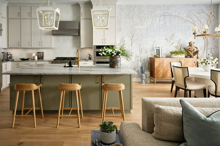 Open floor plan kitchen.