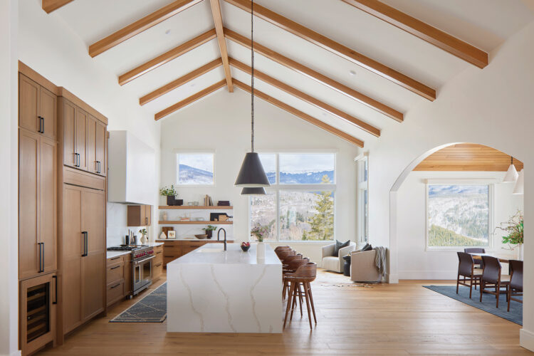 The homeowners asked Collective Design to design refined Scandinavian-style interiors for their home in Silverthorne.