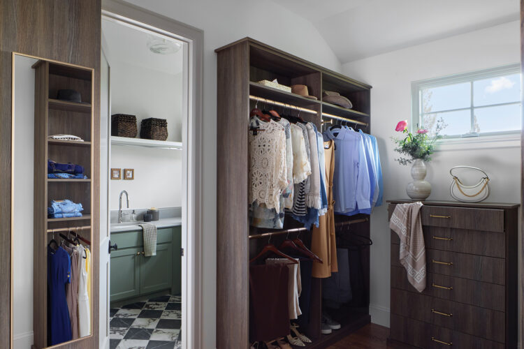 The closet in the 2026 Home & Garden Colorado Designer Showhouse.