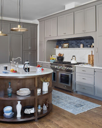 Close up of island and appliances in the 2026 Home & Garden Colorado Designer Showhouse.