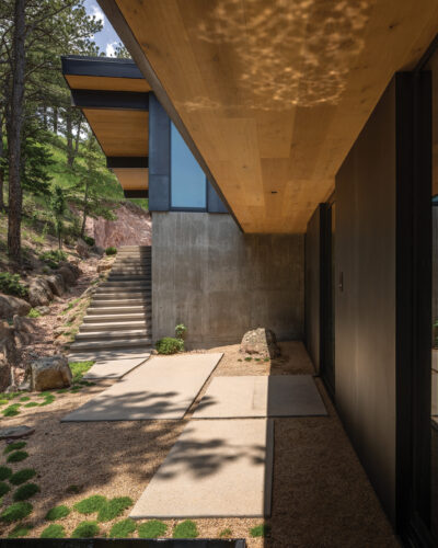 Exterior entrance of the home by Follow Architecture.