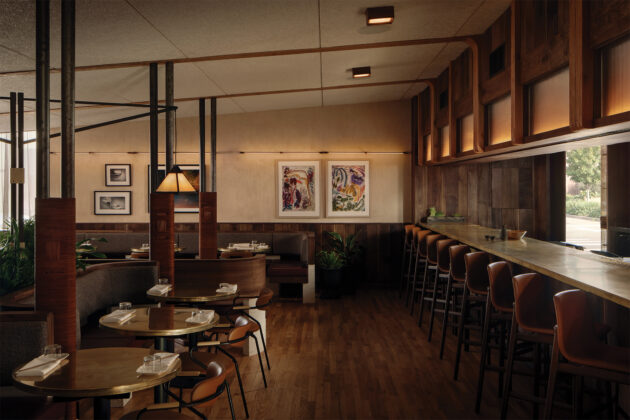 Interior dining area of Uchiko.