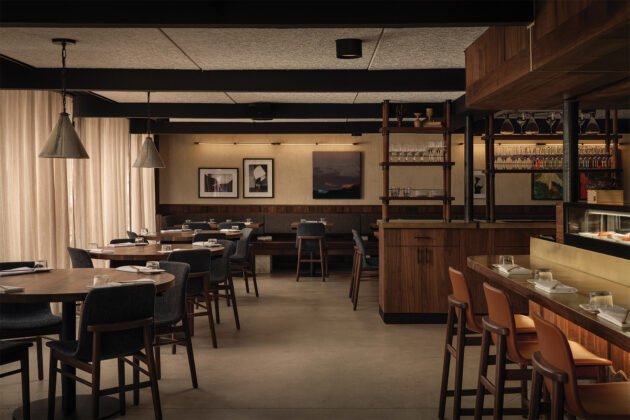 Interior dining area of Uchiko.